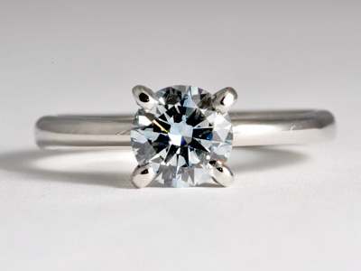 blue diamond engagement ring