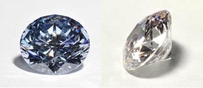 blue and white cultured diamonds