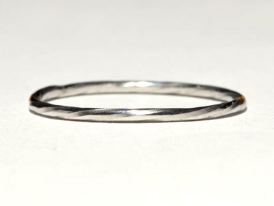 Twisted Platinum Baby Ring