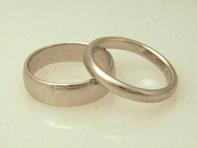 Yellow, White, and Red Gold Mokume Gane Wedding Ring