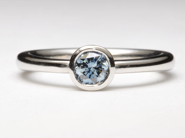 White Lab-Created Diamond