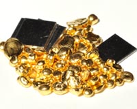 gold shot ready for alloying